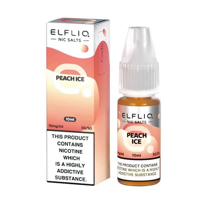 Peach Ice - Elfliq Elf Bar Salt 10ml - OB Vape Shop Ireland | Free Next Day Delivery Over €50 | OB Vape Ireland's Premier Vape Shop | OB Bar Disposable Vape