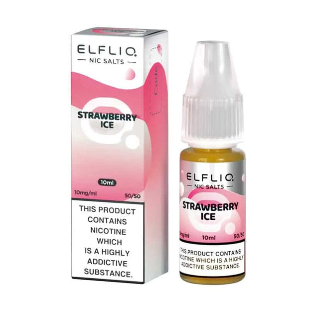 Strawberry Ice - Elfliq Elf Bar Salt 10ml - OB Vape Shop Ireland | Free Next Day Delivery Over €50 | OB Vape Ireland's Premier Vape Shop | OB Bar Disposable Vape