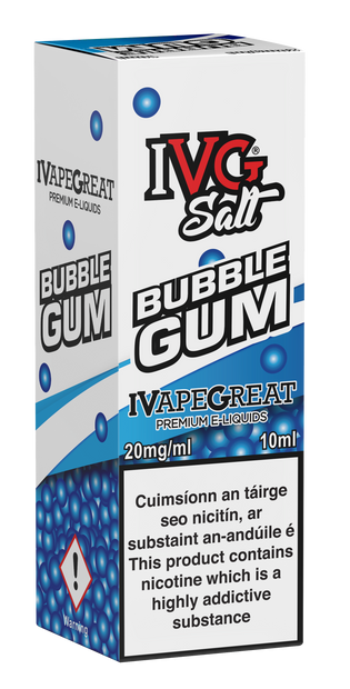 IVG Nic Salt - Bubblegum 10ml - OB Vape Shop Ireland | Free Next Day Delivery Over €50 | OB Vape Ireland's Premier Vape Shop | OB Bar Disposable Vape