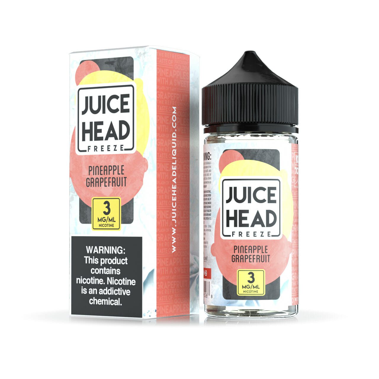 Juice Head - Freeze Pineapple Grapefruit Ice 100ml - OB Vape Shop Ireland | Free Next Day Delivery Over €50 | OB Vape Ireland's Premier Vape Shop | OB Bar Disposable Vape