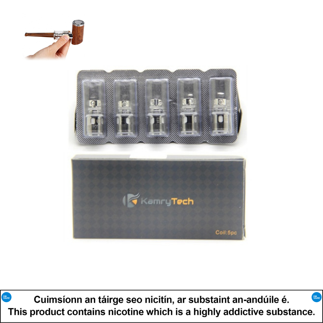 Replacement Coils - Kamry K1000 Plus E-Pipe (5-Pack) - OB Vape Shop Ireland | Free Next Day Delivery Over €50 | OB Vape Ireland's Premier Vape Shop | OB Bar Disposable Vape