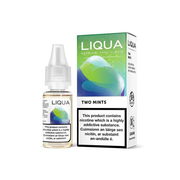 Liqua - Two Mints 10ml - OB Vape Shop Ireland | Free Next Day Delivery Over €50 | OB Vape Ireland's Premier Vape Shop | OB Bar Disposable Vape