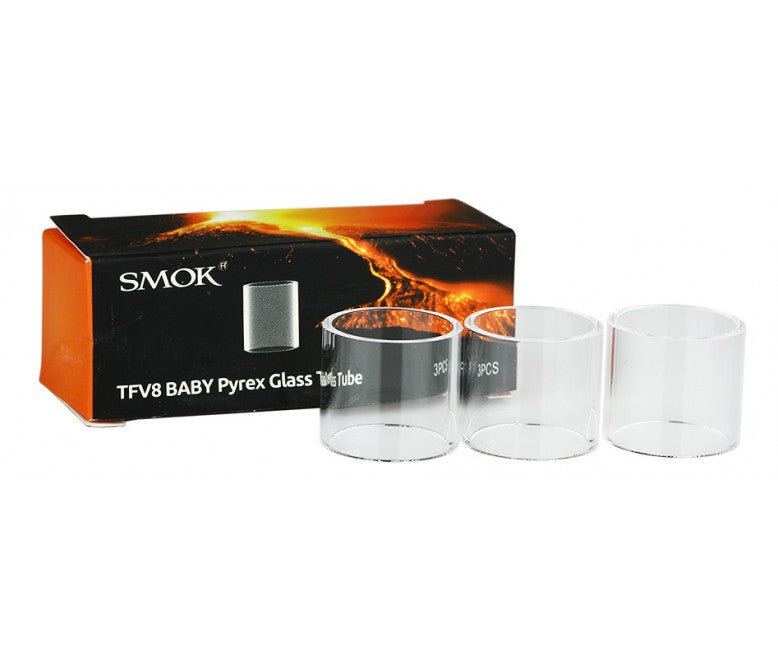 Smok TFV8 Baby EU Replacement Glass Pyrex - 3 Pack - OB Vape Shop Ireland | Free Next Day Delivery Over €50 | OB Vape Ireland's Premier Vape Shop | OB Bar Disposable Vape