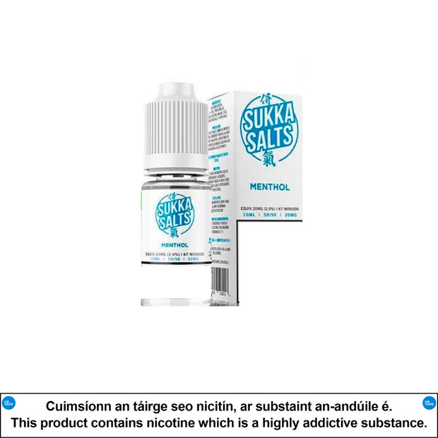 SUKKA Salts - Menthol 10ml - OB Vape Shop Ireland | Free Next Day Delivery Over €50 | OB Vape Ireland's Premier Vape Shop | OB Bar Disposable Vape