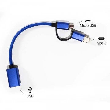 USB Cable 2 in 1 to Type C + Micro Usb - OB Vape Shop Ireland | Free Next Day Delivery Over €50 | OB Vape Ireland's Premier Vape Shop | OB Bar Disposable Vape